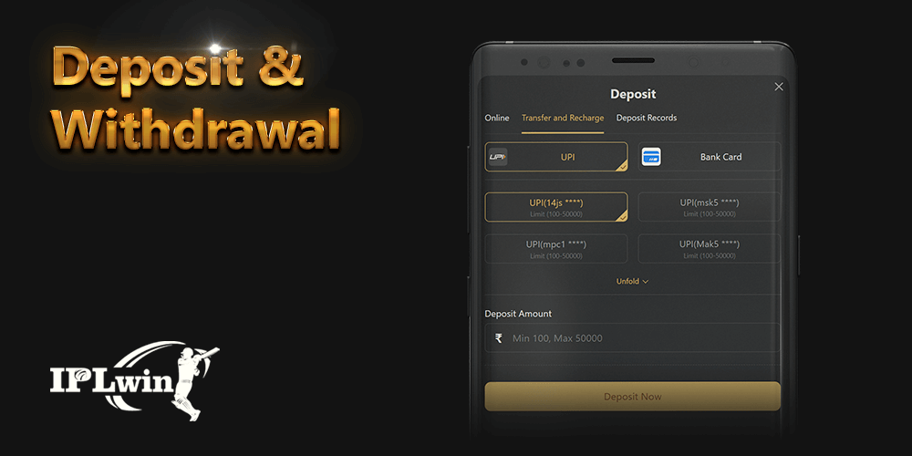 lottus365 in App Deposit & Withdrawal methods